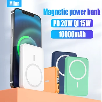 Нов 10000 ма Магнитно Безжично Зарядно Устройство Power Bank QC3.0 20 W Безопасен Преносим Външен Резервна Батерия Mag За MacSafe iPhone 14 13 12