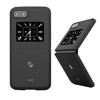 Калъф от въглеродни влакна за Motorola Moto Razr, калъф от арамидни влакна, ултра-аксесоар за телефон, 2022