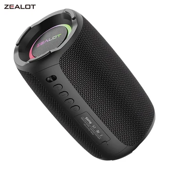 ZEALOT S61 Bluetooth Високоговорител 10 W Портативни Говорители с Дълбок Бас, Звукова Лента с водоустойчив IPX5, TWS, SoundPulse