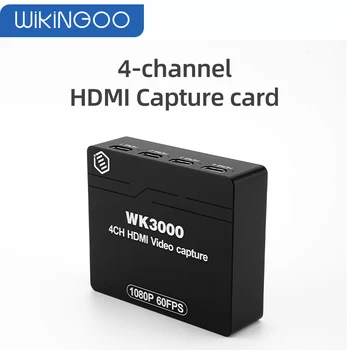4-канален HDMI-съвместима карта заснемане на видео 1080P на 60 кадъра в секунда, с устройство за запис на игри в реално време, работна станция за директно излъчване