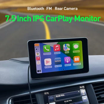 Автомобилен GPS навигатор със сензорен екран 7.5 инча, преносим безжичен монитор Carplay 2022 Android, камера за задно виждане за товарни автомобили, автомобилен монитор
