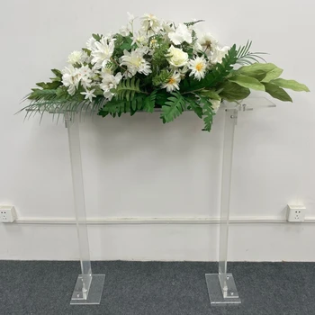 Поставка за цветя от 4 теми, централно украса на сватбената маса с височина 39 см, акрил пътна поставка за торта, украса за парти