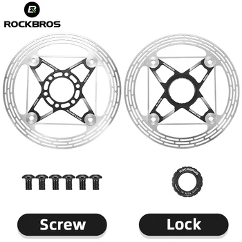 ROCKBROS 140 mm 160 mm Спирачен диск, средна заключване на ротора, Хидравлична дисковата спирачка, Неръждаема стомана, МТБ Пътен, плаващ спирачен диск с шест пирони