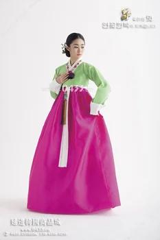 Жена Ханбок От Корейската Оригинални Вносни Тъкани Сватбен Ханбок С Висока Талия, Бродирани Ханбок, Сценичното Представяне, Ханбок
