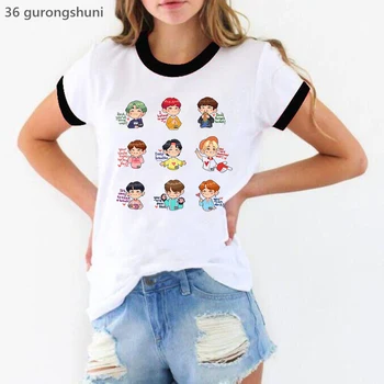 Тениска с графичен принтом Бездомни Деца Flowers за момичета, бяла ежедневни риза в стил хип-хоп, дамски дрехи в корейски стил, летни блузи, тениски