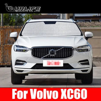 За Volvo XC60 2019 2020 2021 2022 Кола Прозорец на сенника На Предното Стъкло на Предната UV Защита Рефлектор Козирка Сребрист