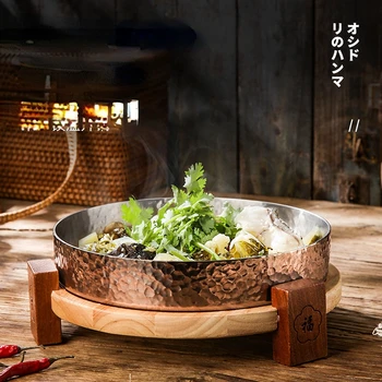 Удебелена дървени прибори от неръждаема стомана 304, търговски креативна купа за рибарство супа с китайски кисело зеле