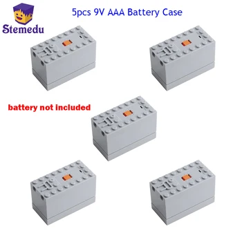 5 БР. Новата версия на отделението за батерията 9 AAA съвместима с Power Group MOC резервни Части, Строителни Блокове на 