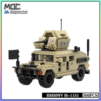 MOC военната серия hmmwv серия M-1151 армейски тактически автомобил Оръжие блок пъзел комплект колажи САМ играчки за момчета Коледни подаръци
