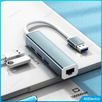 USB Ethernet adapter USB3.0 1000 Mbps с USB, RJ-45 Мрежова Карта за Лаптопа Xiaomi Mi Box S Nintendo Switch PC USB Lan Интернет