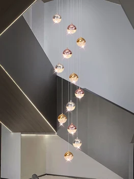 Окачен лампа в скандинавски стил, с модерна led полилей, вътрешно осветление за всекидневната, минимализъм, таванско помещение, акрилни окачен лампа