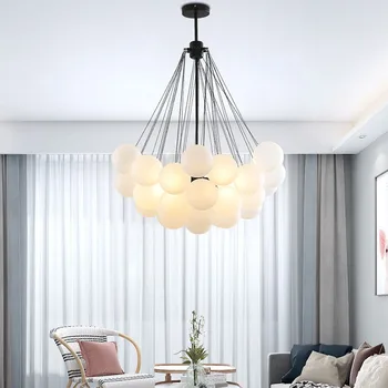 Led полилей в скандинавски стил за дневна, модерно минималистичное домашно атмосферното осветление, креативен дизайн с въздушно топка, лампи за спалня в стил Ins