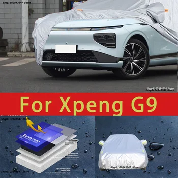 За XPeng G9 външна защита, пълни с автомобил сеат, снежната покривка, козирка, водоустойчива прахозащитен външни автомобилни аксесоари
