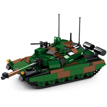Втората световна война Военната война Франция Leclerc на основния боен танк Строителни блокове, Определени тухли Класически модел армейского оръжия Играчки за момчета детски подарък