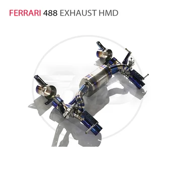 HMD Титан Сплав Catback Изпускателна Система на Ferrari 488 Автоматична Замяна на Модификация Електронен Клапан автоаксесоари Ауспуси
