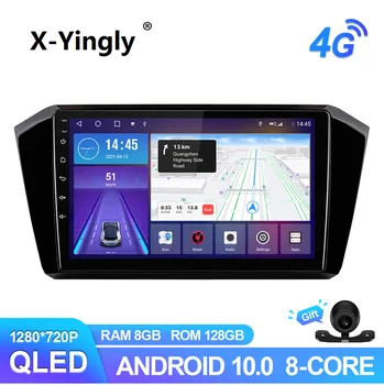 Android 10,0 Авто Радио Мултимедиен Плеър За VW Passat b8 2015-2020 Авторадио GPS Навигация, Безжичен Carplay QLED 4G