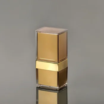 15 мл златен квадратна форма акрилна пластмаса прес-помпа лосион емулсия копър гел хидратиращ серум за избелване на тонер Козметични флакон