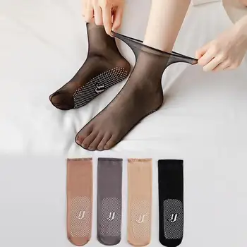 10 чифта женски чорапи, прозрачни невидими чорапи със средна тръба, безшевни тънки къси чорапи, обувки, Аксесоари