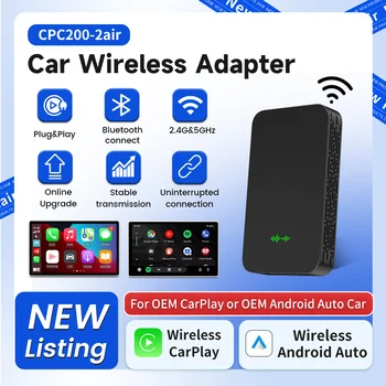 Авто 2air CarPlay Безжичен Android Автоматичен Безжичен Адаптер CarPlay Dongle за Toyota, Mazda, ford, Volkswagen, Peugeot, Skoda, KIA Haval