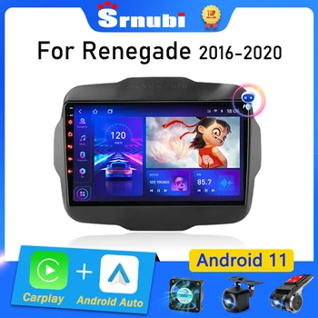 Srnubi 2 Din Android 11 Авто Радио, Мултимедиен Плейър за Jeep Renegade 2016-2020 Навигация Carplay DVD Главното Устройство Стерео