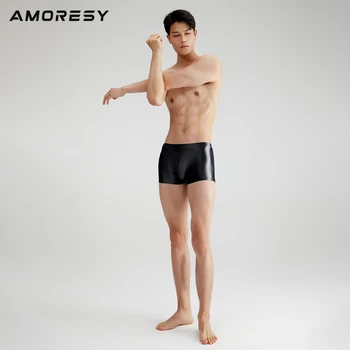 Къси панталони-боксерки серия AMORESY Ерос мъжки дишащи спортни боксови панталони със защита от тесни точки лед в областта на бедрата