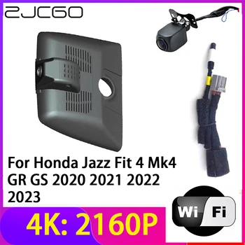 ZJCGO 4 ДО 2160 P Записващи устройства Dvr за Кола Камера, 2 Обектива Регистратори Wi Fi Нощно Виждане Honda Jazz Fit 4 Mk4 GR, GS 2020 2021 2022 2023