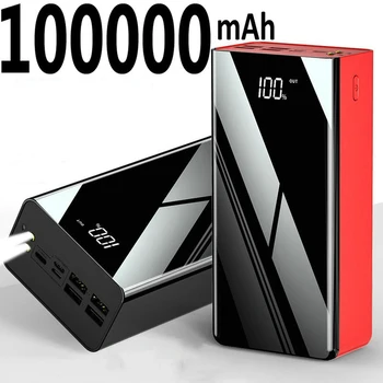 Power Bank 100000 ма Преносим Повербанк За Бързо Зареждане на Мобилния Телефон, Външно Зарядно Устройство Powerbank 100000 ма за Xiaomi Mi