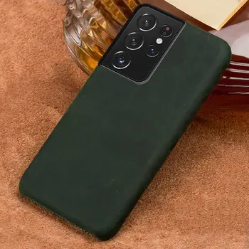 Калъф за телефон от естествена подтягивающей кожата Samsung Galaxy S21 Ultra S20 FE S8 S9 S10 S21 Plus Note 20 10 A51 A52 A72 A71 A50 A32 A12