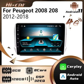 Android Стерео За Peugeot 2008 208 2012-2018 2 Din Радио 10,1 