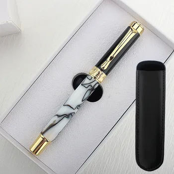 Нова луксозна писалка 2055, метална акрилна чернильная дръжка, на върха на 0,38 /0,5 мм, бизнес офис и ученически принадлежности, писалка за писане
