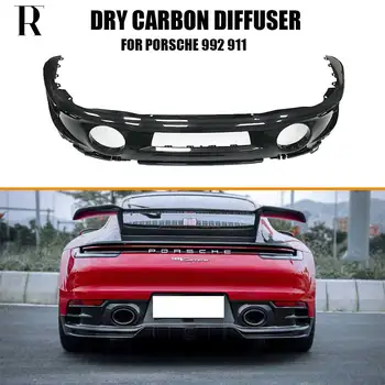 Суха дифузьор от въглеродни влакна за устни задната броня на Сплитер за Porsche 992 991 Carrera 2019 +