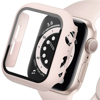 Калъф за часа на Apple Watch case 8 7 45 мм 41 мм защитен капак от закалено стъкло iWatch 6 5 4 3 SE 44 мм 42 мм 40 мм 38 мм