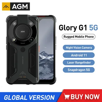 AGM Glory G1 Android 11 5G Трайни Мобилни телефони, 8 GB RAM 256 GB ROM 653 Инчов HD Смартфони 20 Mp Камера за Нощно Виждане 6200 mah NFC