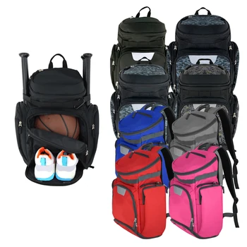 Баскетболен раница, чанта-раница с отделен държач за топки и обувки, устойчива на износване материал, дишаща бейзболна чанта, чанта