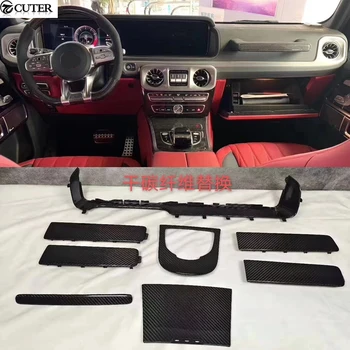 W464 g Class G500 G63 Суха на вътрешния Капак на Централната Конзола от карбон, Вратата се Капак, за да се Benz W464 G500 G63 Car Body Kit 2019