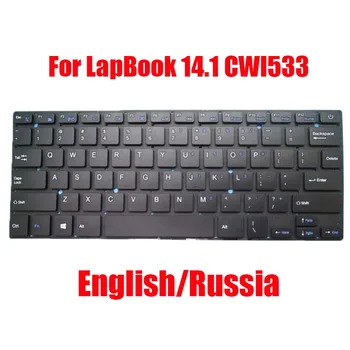 BG US Замяна Клавиатура за лаптоп Chuwi 14,1 CWI533 За лаптоп 14,1 CWI533 Английски Русия Черно, Без Рамка Нов