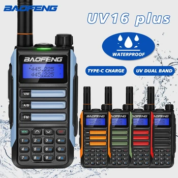 Оригинален Baofeng UV 16 plus преносима радиостанция Mate 10 W Висока мощност USB Зарядно Устройство за Далечни разстояния Водоустойчив Радиостанцията Ham Двустранно Радио