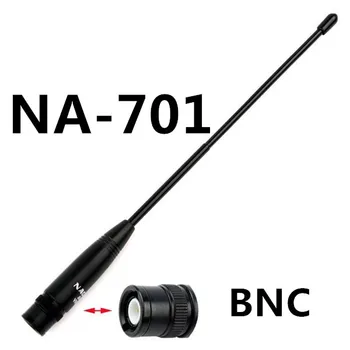 Оригиналната антена Nagoya BNC NA-701 144/430 Mhz Двухдиапазонная Антена С висок коефициент на усилване на BNC За Преносими Радиостанции ICOM Yeasu Kenwood