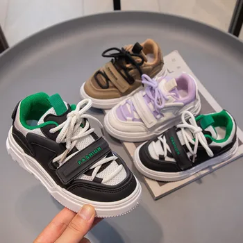 2023 Мрежести обувки в стил мозайка за момчета и момичета, модни дишащи спортни обувки за деца, висококачествена и устойчива на плъзгане детски спортни обувки