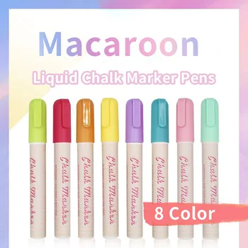 8 цвята, 6 мм, течен тебешир, стираемый маркер, флуоресцентен маркер за бяла дъска, графити, led рекламни дъска