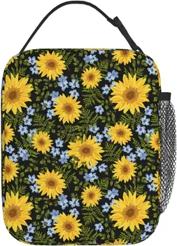 Чанта за обяд Sunflower, чанта-тоут, чанти за обяд, чанти за жени, обяд-бокс, изолиран контейнер за обяд, един размер, изолирано чанта за обяд, чанта-хладилник